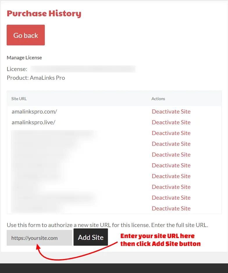 How to Update AmaLinks Pro - Manage Sites