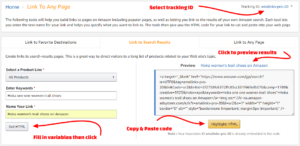Amazon link to any page