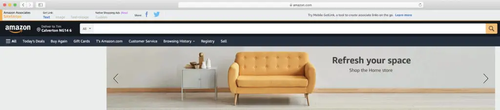 Amazon SiteStripe Greyed out options